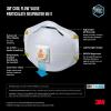 image3M Safety Bundle ProComms Electronic Hearing Protector with Bluetooth Wireless Technology  10Pack 8511 Cool Flow Valved N95 Respirator  3M Flat Temple Safety Eyewear