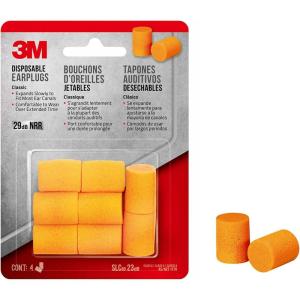 image3M Disposable Classic Earplug Noise Reduction Rating NRR29 dB 4Pair 1Pack Orange
