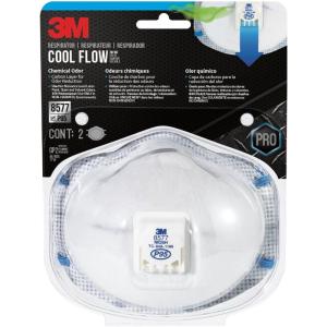 image3M P95 Particulate Respirator 8577 2 Pack Carbon Layer For Odor Reduction Features COOL FLOW Exhalation Valve NIOSHAPPROVED Advanced Filter Media For Easy Breathing Comfortable 8577C2DCPS2 Count Pack of 1