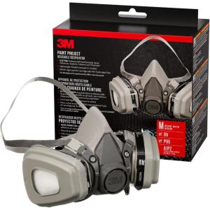 image3M P95OV Paint Project Reusable Respirator 6211 Medium Size NIOSHAPPROVED Organic Vapor Cartridge ampamp P95 Rated Filters Lightweight Flexible Thermoplastic Faceseal For Comfort 6211P1DC