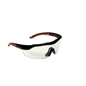 image3M Safety Eyewear Aerodynamic Design Black wRed Accent Frame Clear Lens AntiFogClear