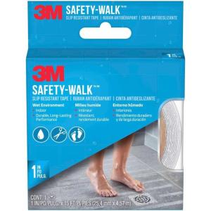 image3M SafetyWalk Slip Resistant Tape 1 in x 15 ft Anti Slip Clear Tape Ideal For Slippery ampamp Wet Conditions SelfAdhesive Backing Quick ampamp Easy Application Durable ampamp LongLasting 220CR1X1801 Inch