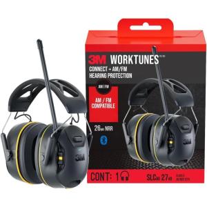 image3M WorkTunes Connect  AMFM Wireless Hearing Protector with Bluetooth Technology Bluetooth Hearing Protection with a 26 dB Noise Reduction Rating