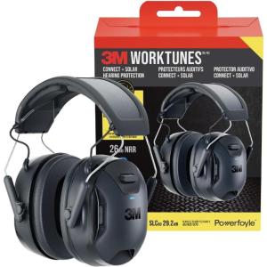image3M WorkTunes Connect  Solar Wireless Hearing Protector with Bluetooth Technology Bluetooth Hearing Protection with a 26 dB Noise Reduction Rating