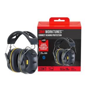 image3M WorkTunes Connect Wireless Hearing Protector with Bluetooth Technology Bluetooth Hearing Protection with a 26 dB Noise Reduction Rating