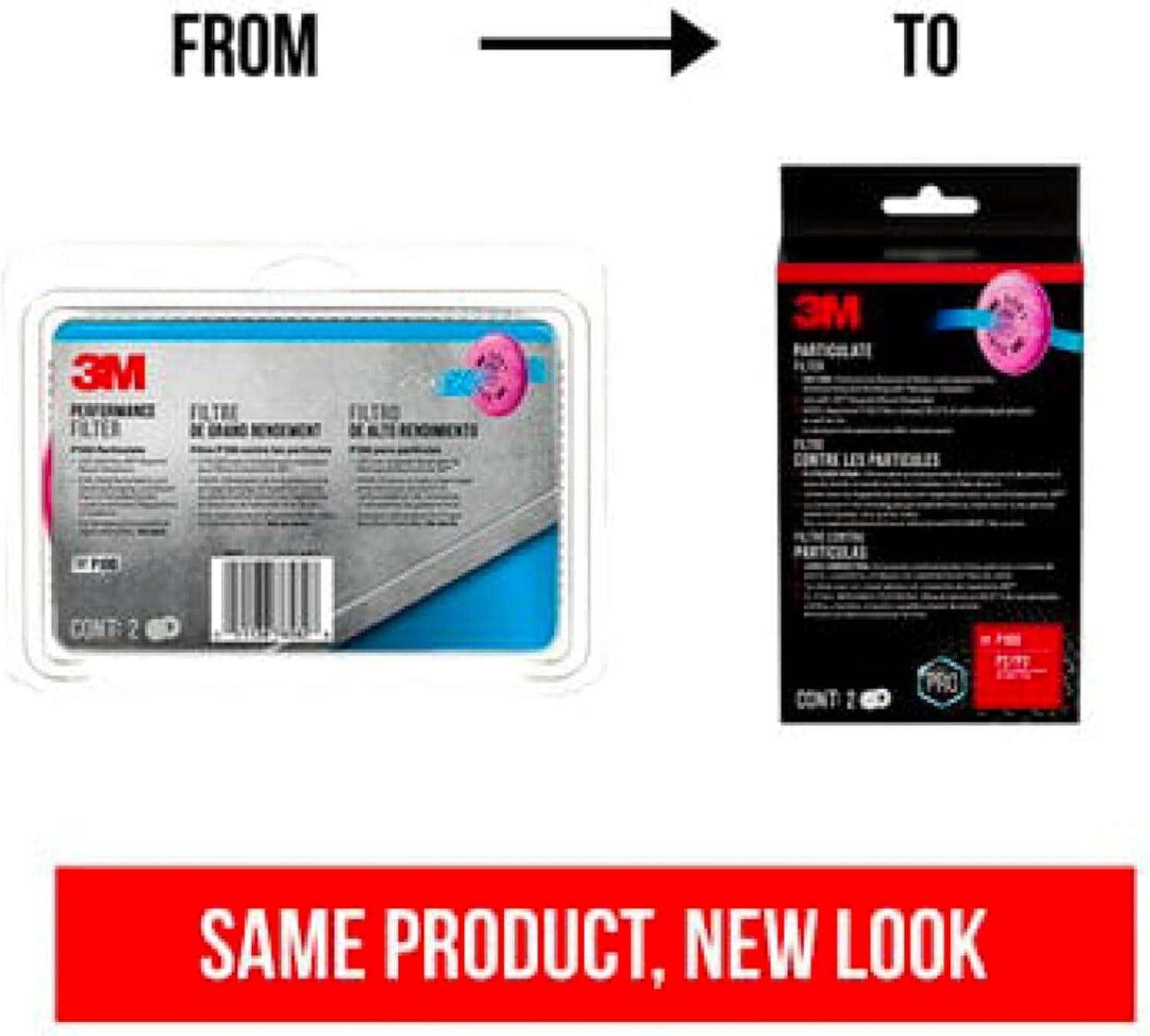 image3M P100 Performance Filter 2091 2 Pairs Use With Any 3M Bayonet Mount Respirator NIOSHAPPROVED P100 Filters For Removal Of Mold Lead Paint amp Working With Fiberglass Insulation 2091P2DC78 Inch x 245 Inch