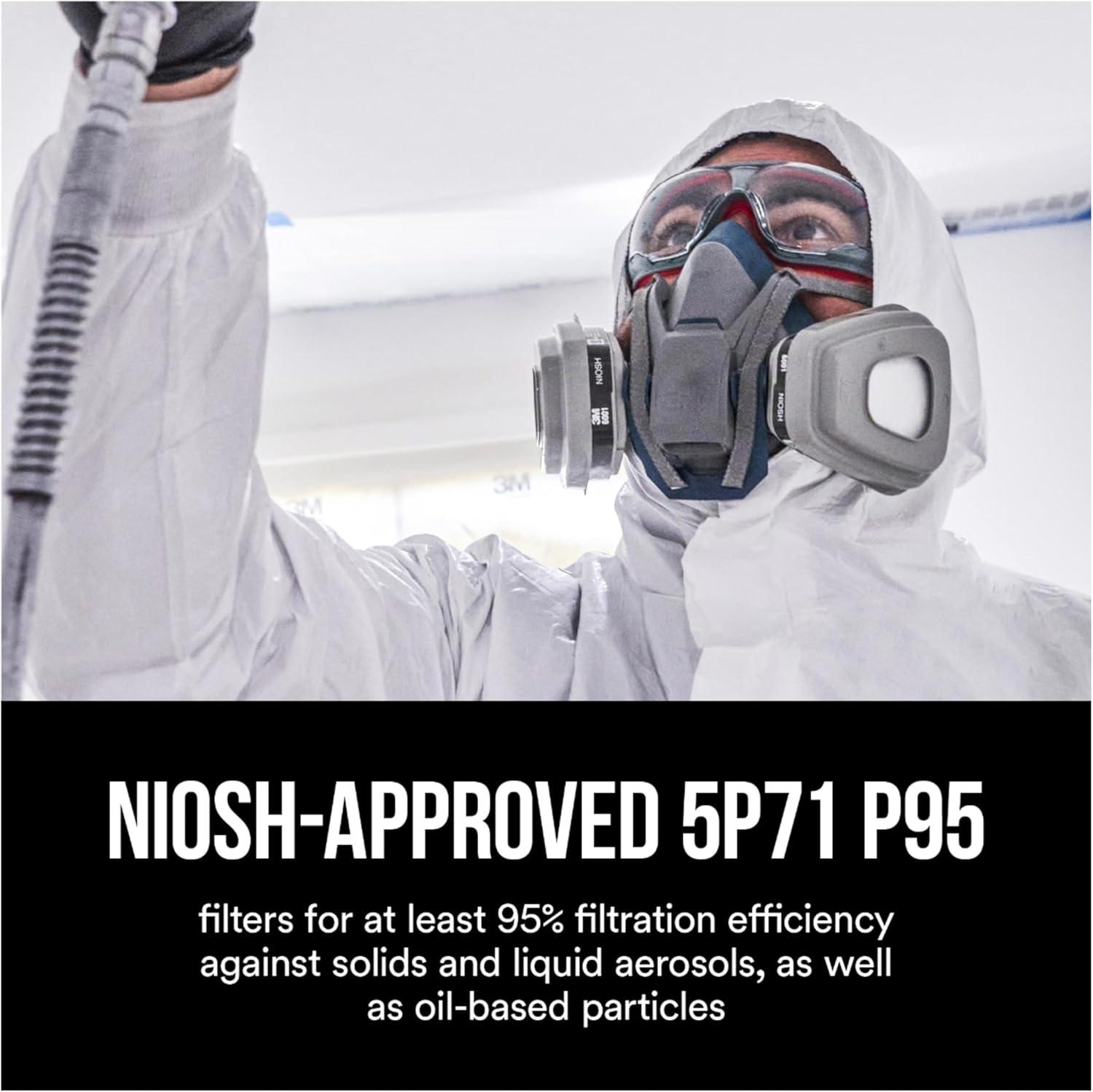 image3M Performance Supply Kit Contains 1 Pair of Cartridges amp 2 Pairs of P95 Filters Replacement Cartridges for 3M 6000 Series For Paint Project Use With Any 3M Bayonet Mount Respirator 6022P1DC175 Inch width  675 Inch length