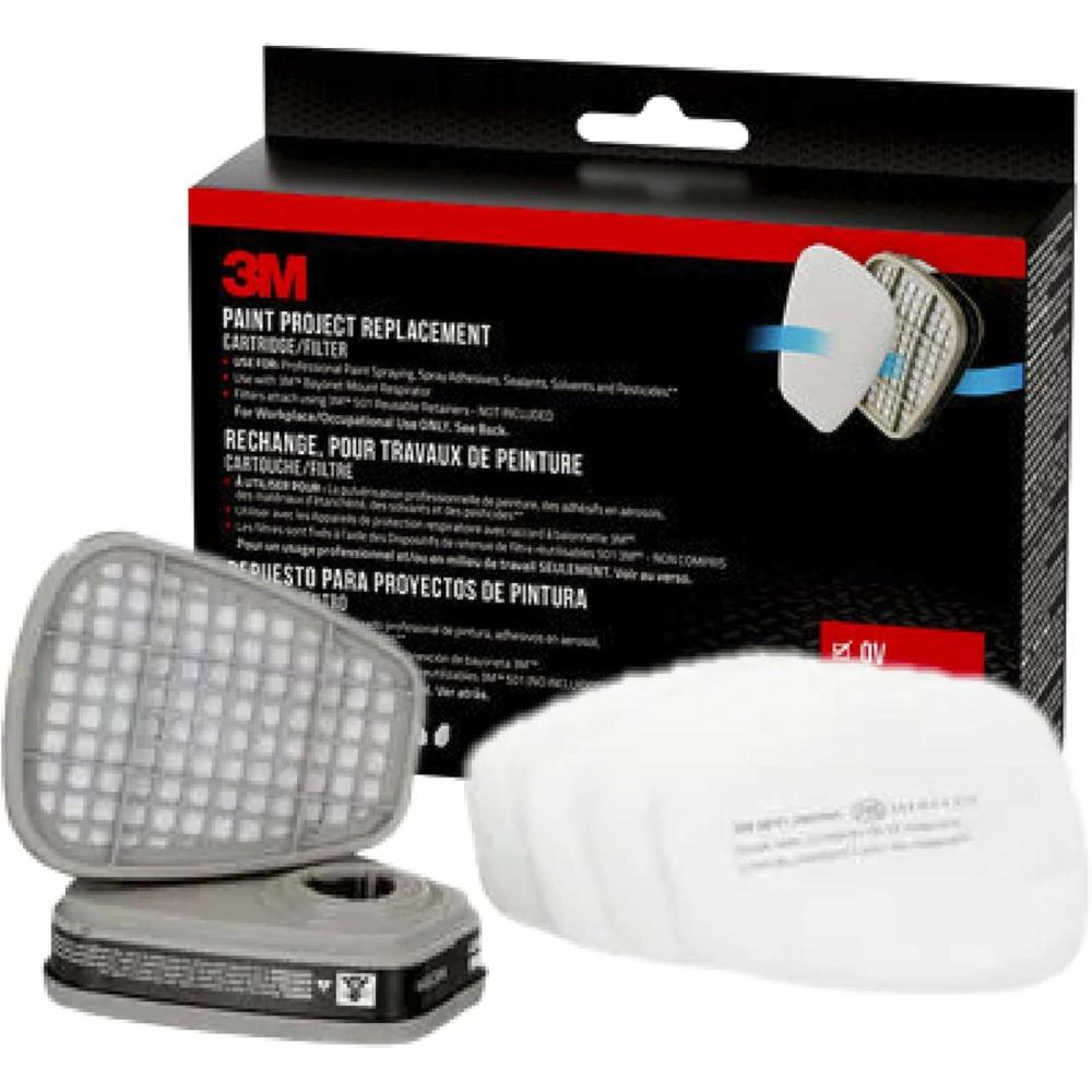 image3M Performance Supply Kit Contains 1 Pair of Cartridges amp 2 Pairs of P95 Filters Replacement Cartridges for 3M 6000 Series For Paint Project Use With Any 3M Bayonet Mount Respirator 6022P1DC175 Inch width  675 Inch length
