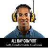 image3M WorkTunes AMFM Hearing Protector Noise Reduction Rating NRR 24 dB Radio Ear Muffs With Integrated Microphone amp High Fidelity Speakers 90541H1DCPS