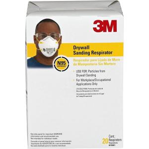 image3M N95 Performance Respirator 8210 20 Pack Drywall Sanding NIOSHAPPROVED N95 Advanced Filter Media For Easy Breathing Cushioning Nose Foam Adjustable Noseclip Stretchable Straps 8210D20DC