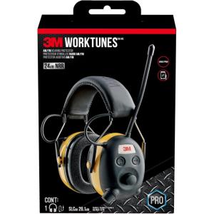 image3M WorkTunes AMFM Hearing Protector Noise Reduction Rating NRR 24 dB Radio Ear Muffs With Integrated Microphone amp High Fidelity Speakers 90541H1DCPS