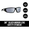 image3M Safety Eyewear Silver Mirror Black Frame Grey Accent AntiFog amp Scratch Resistant LensMirror