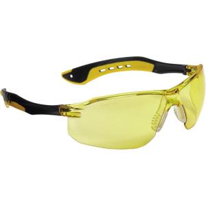 image3M Flat Temple Safety Eyewear with Scratch Resistant Lens Amber Frame 1Pair