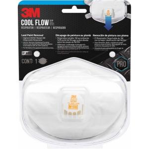 image3M N100 Lead Paint Removal Valved Respirator 8233 1 Pack COOL FLOW Exhalation Valve NIOSHAPPROVED Advanced Filter Media For Easy Breathing Adjustable Noseclip Soft Foam Faceseal 8233PA1BPS1 Count Pack of 1