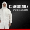 image:image3M General Purpose Protective Coverall with Hood TwoWay Zipper Breathable Material Mens and Womens White Disposable Coverall L