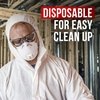 image:image3M General Purpose Protective Coverall with Hood TwoWay Zipper Breathable Material Mens and Womens White Disposable Coverall L