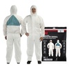 image:image3M General Purpose Protective Coverall with Hood TwoWay Zipper Breathable Material Mens and Womens White Disposable Coverall L