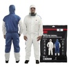 image:image3M Heavy Duty Protective Coverall with Hood TwoWay Zipper Elastic Waist Breathable Material Mens and Womens White Disposable Coverall M