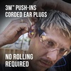 image:image3M PushIns Corded Earplugs 28 dB NRR PushtoFit Ear Plugs Great for Construction Sites Soft Foam Comfort Corded Design for Easy Storage 5 PairsPack