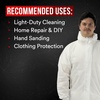 image:image3M General Purpose Protective Coverall with Hood TwoWay Zipper Breathable Material Mens and Womens White Disposable Coverall M
