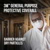 image:image3M General Purpose Protective Coverall with Hood TwoWay Zipper Breathable Material Mens and Womens White Disposable Coverall XL