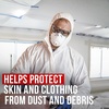 image:image3M General Purpose Protective Coverall with Hood TwoWay Zipper Breathable Material Mens and Womens White Disposable Coverall XL