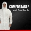 image:image3M General Purpose Protective Coverall with Hood TwoWay Zipper Breathable Material Mens and Womens White Disposable Coverall XL