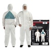 image:image3M General Purpose Protective Coverall with Hood TwoWay Zipper Breathable Material Mens and Womens White Disposable Coverall M