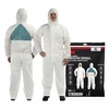 image:image3M General Purpose Protective Coverall with Hood TwoWay Zipper Breathable Material Mens and Womens White Disposable Coverall XL