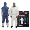 image:image3M Heavy Duty Protective Coverall with Hood TwoWay Zipper Elastic Waist Breathable Material Mens and Womens White Disposable Coverall L