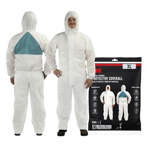 image:image3M General Purpose Protective Coverall with Hood TwoWay Zipper Breathable Material Mens and Womens White Disposable Coverall XL