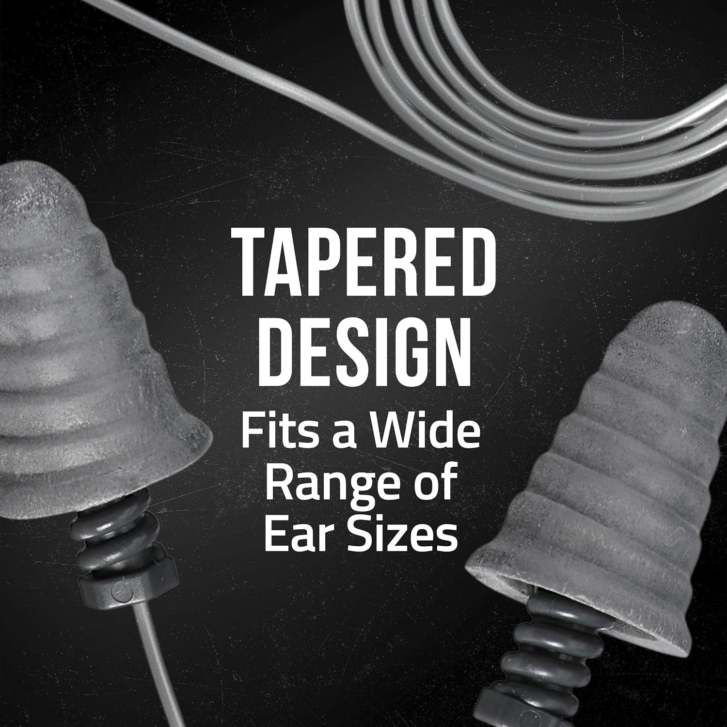 image:image3M Skull Screws Corded Earplugs 32 dB NRR Durable amp Comfortable Great for Extended Wear Tapered Design for Versatile Fit Corded for Easy Storage 4 PairPack
