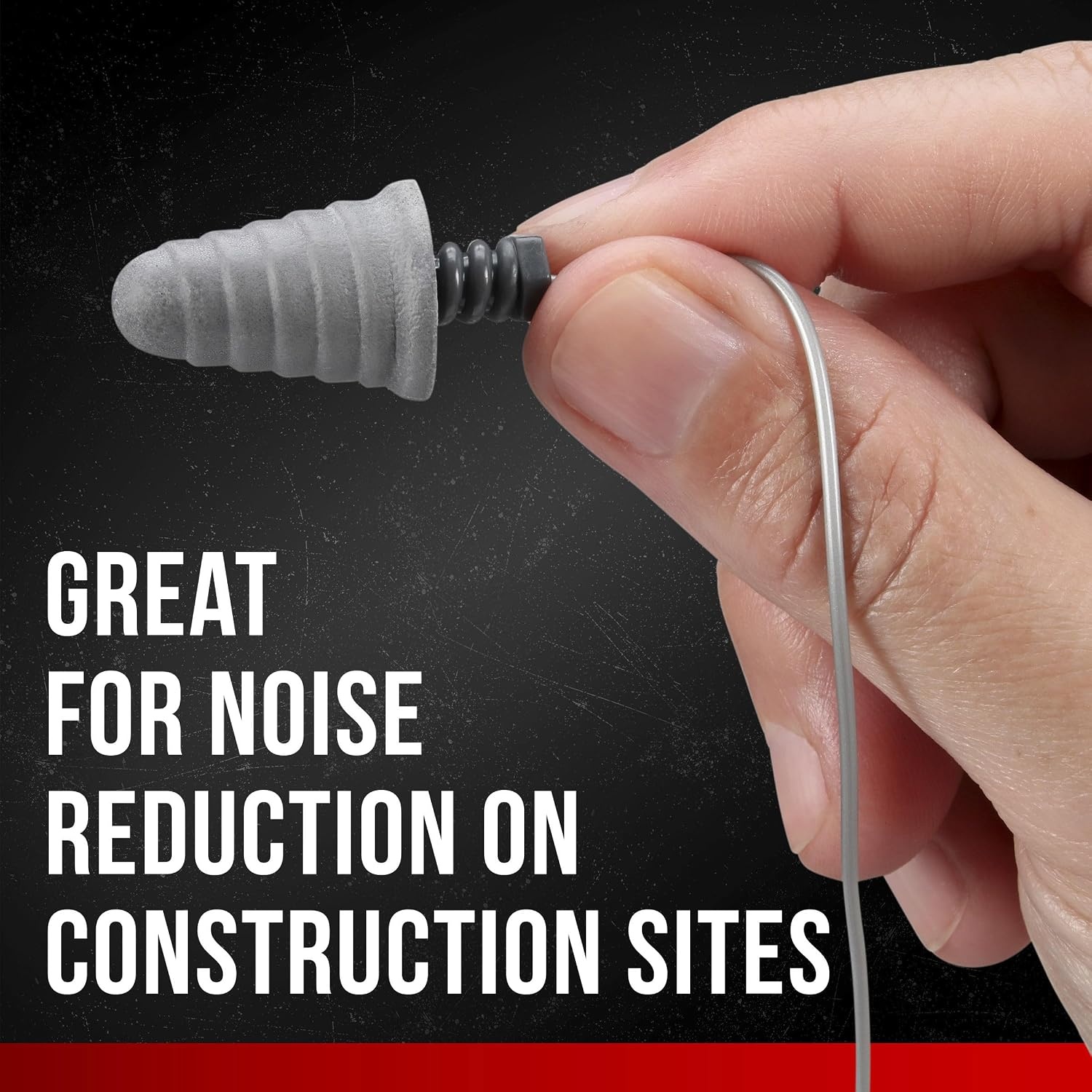 image:image3M Skull Screws Corded Earplugs 32 dB NRR Durable amp Comfortable Great for Extended Wear Tapered Design for Versatile Fit Corded for Easy Storage 4 PairPack